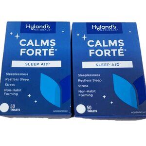 2 PK Hyland's Calms Forte Homeopathic Sleep Aid Natural Relief 50 Tabs each 1/26